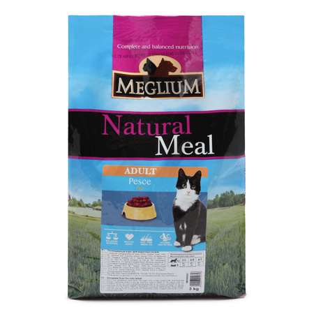Корм сухой для кошек Meglium Adult 3кг рыба