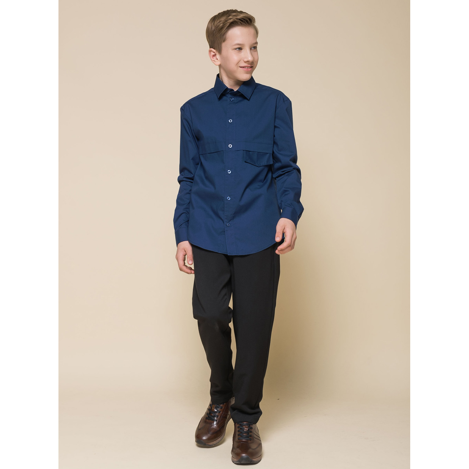 Рубашка Pelican BWCJ8113/Темно-синий - фото 8