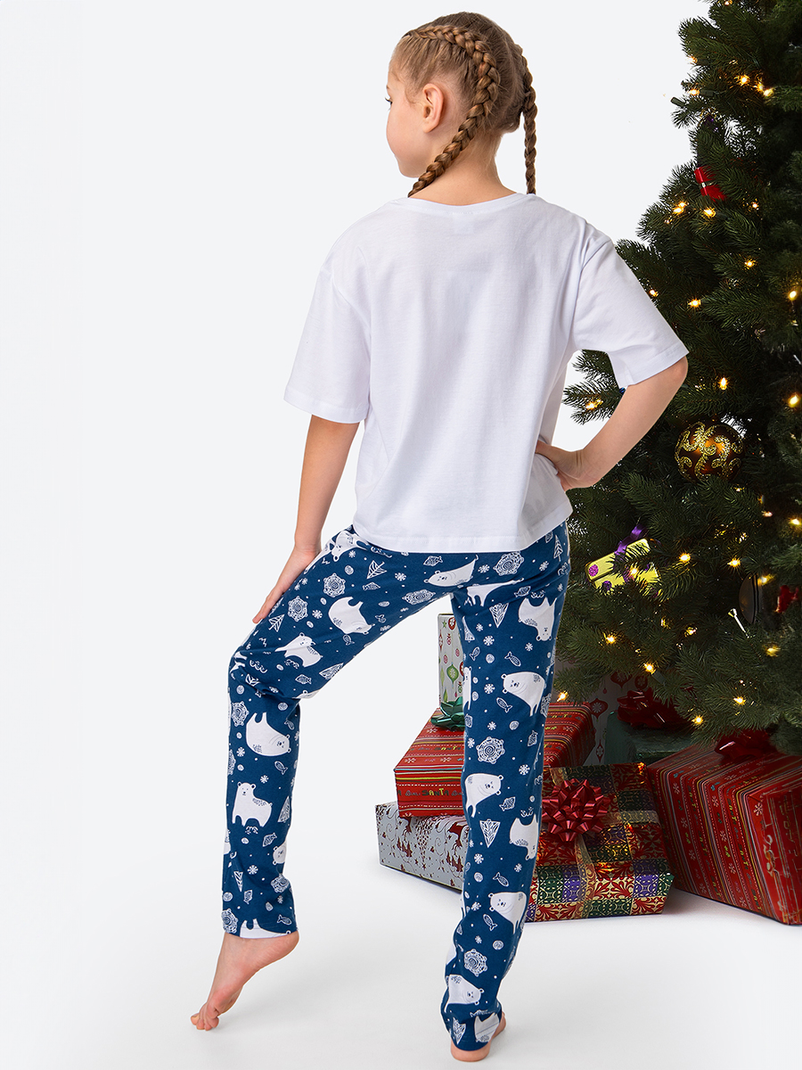 Пижама HappyFox HF6000DSPбелый.медведи.елки.на.чернильном - фото 5