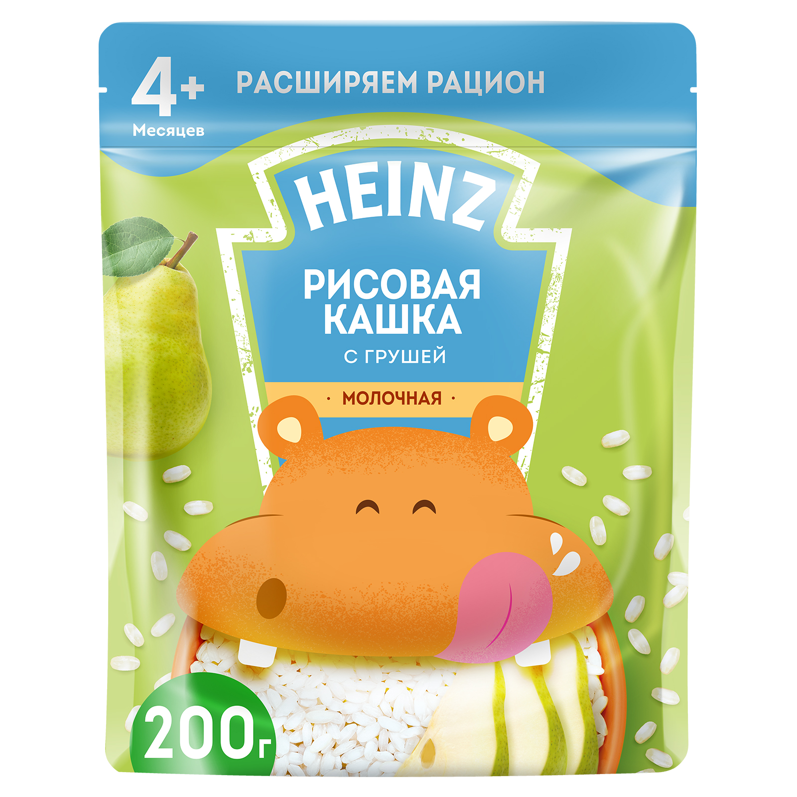 Каша молочная Heinz рисовая с грушей 200 г с 4 месяцев - фото 1