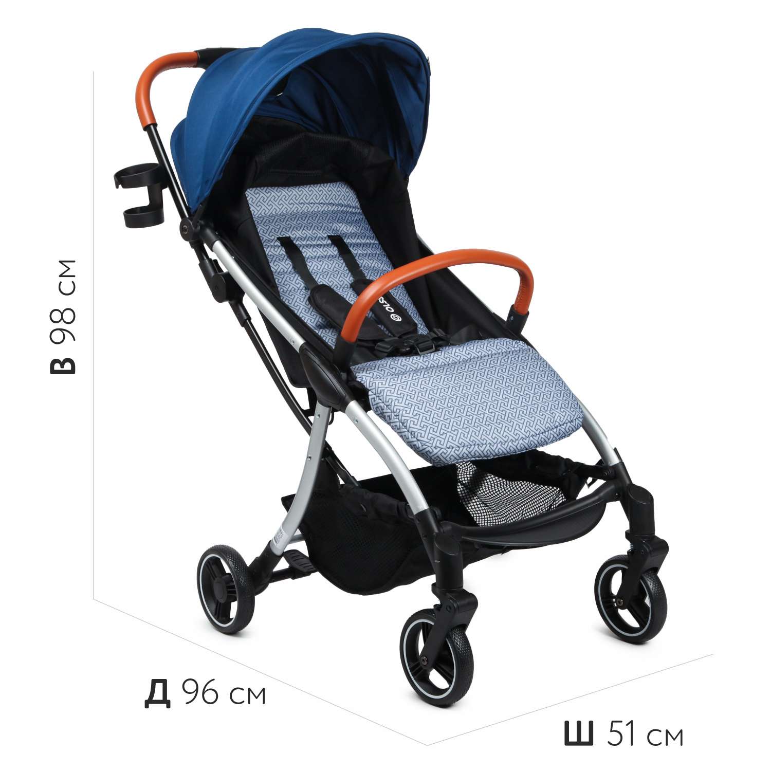 Коляска прогулочная Olsson Smart Blue - фото 10