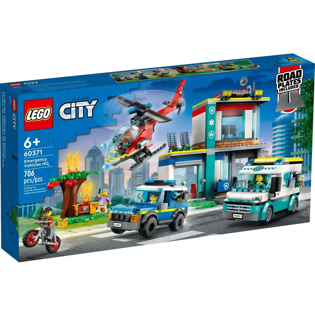 Изображение товара Конструктор LEGO City 60371 Штаб-квартира аварийных служб с мини-фигурками