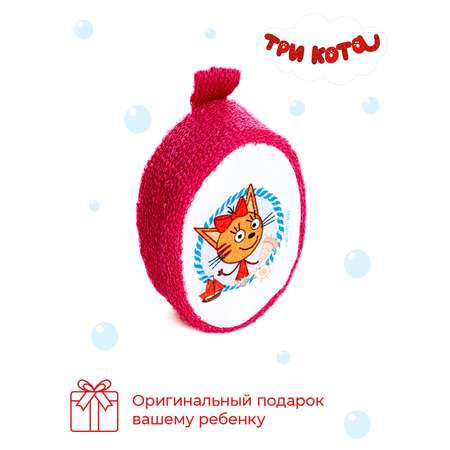 Мочалка Три кота Карамелька