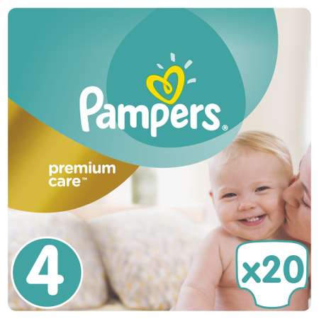 Подгузники Pampers Premium Care 4 (8-14 кг) 20 шт.