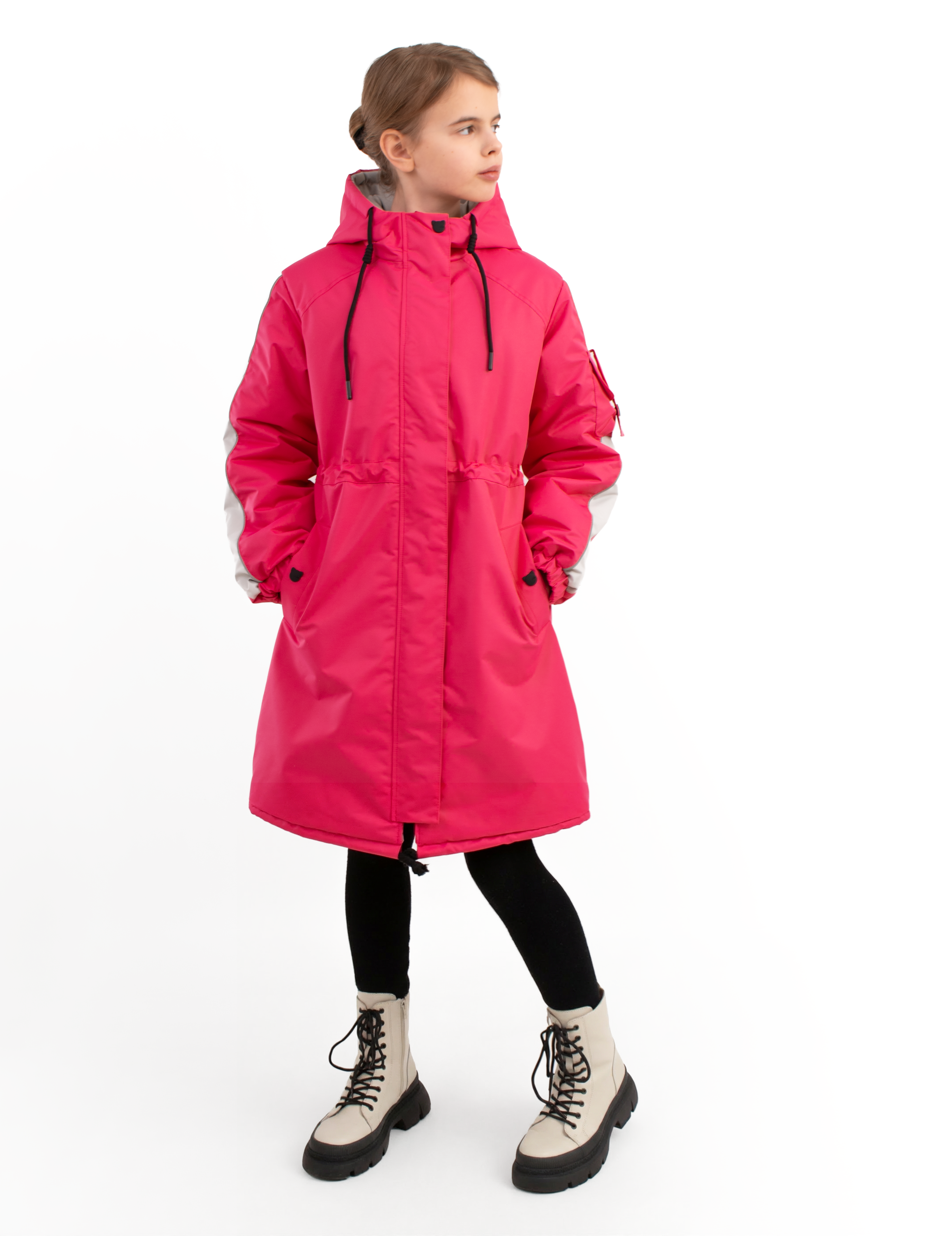 Пальто AllisZhuk 481-01/малиновый - фото 1