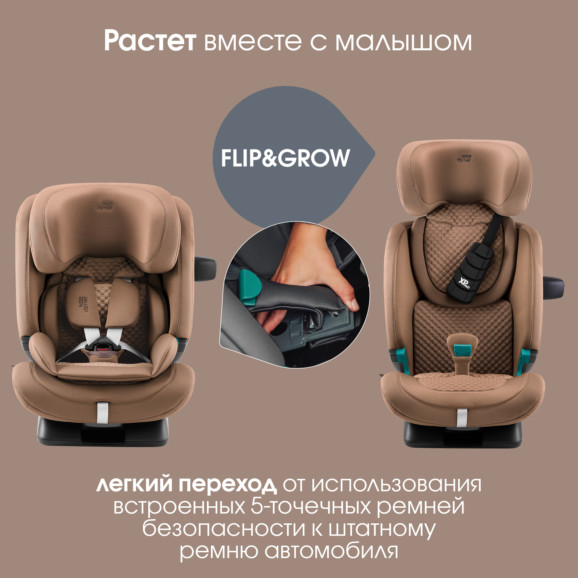 Автокресло Britax Roemer Advansafix Pro Lux Isofix 1/2/3 (9-36 кг) коричневый - фото 12