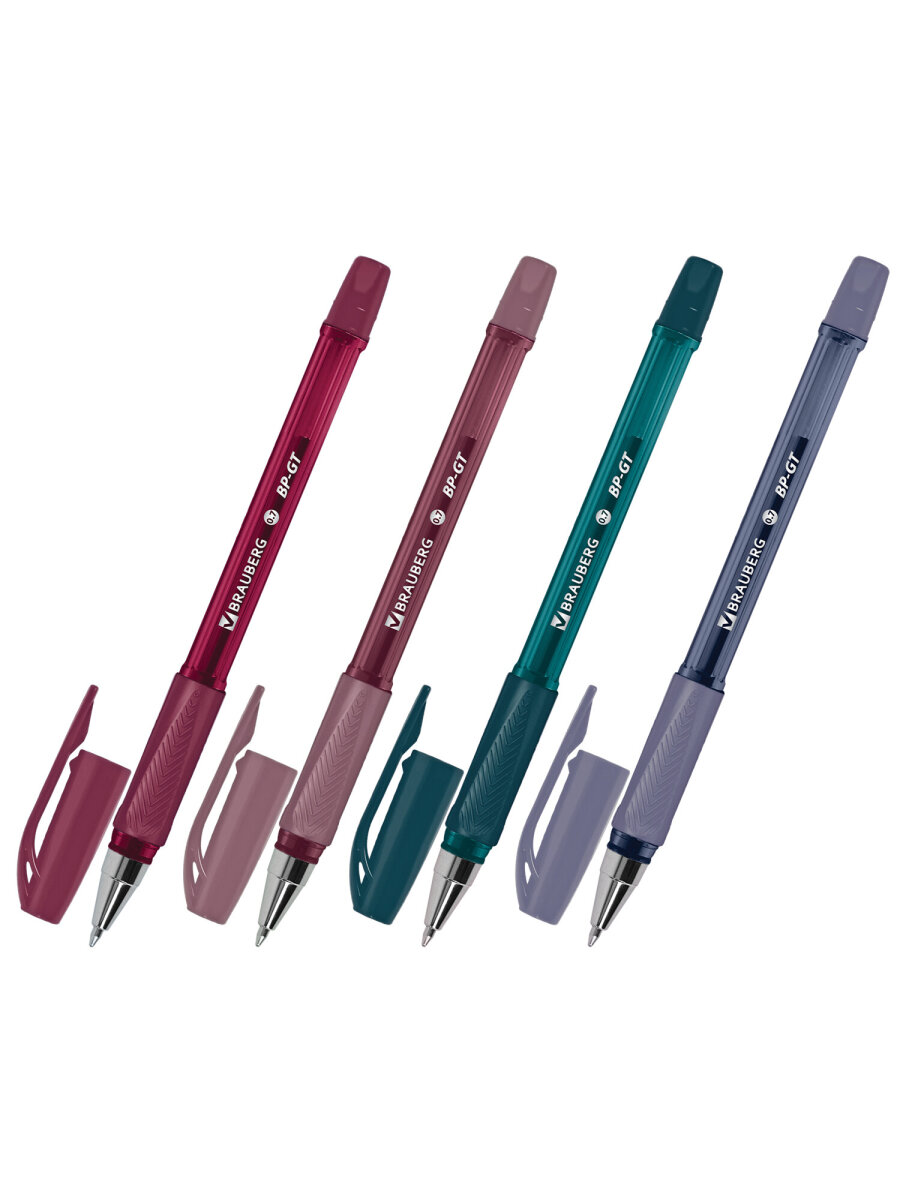 Ручка шариковая Brauberg 4 шт. - фото 3