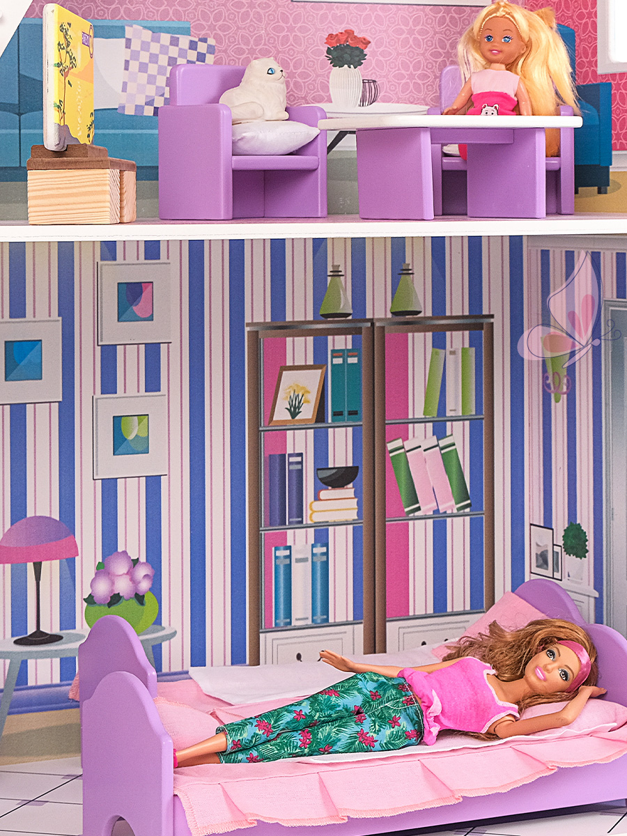 Домик для кукол PAREMO 121 см с мебелью PD318-14 - фото 15