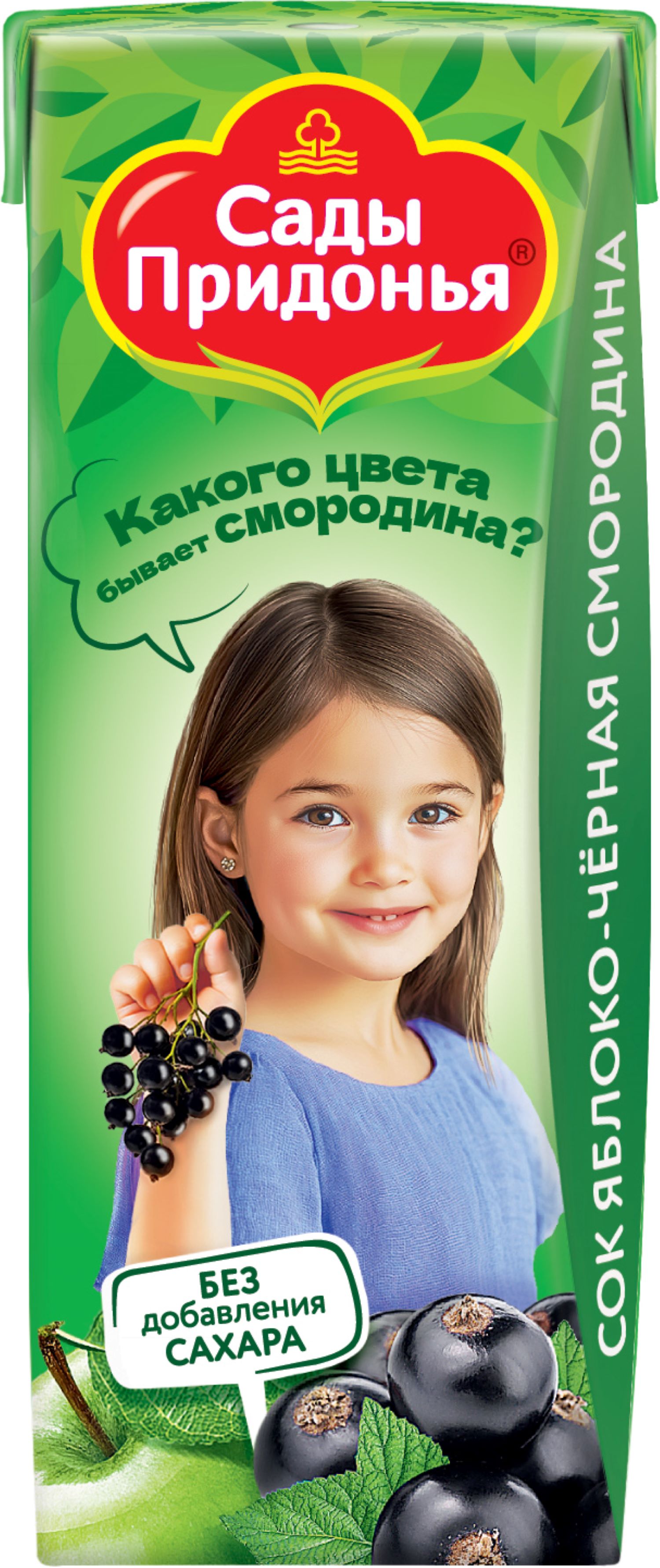 Сок Сады Придонья Яблоко-черная смородина с 5 мес 0.2 л - фото 1