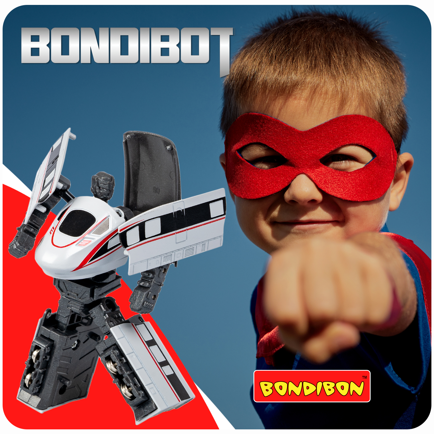 Фигурка Bondibon трансформер Робот Поезд 2в1 - фото 11