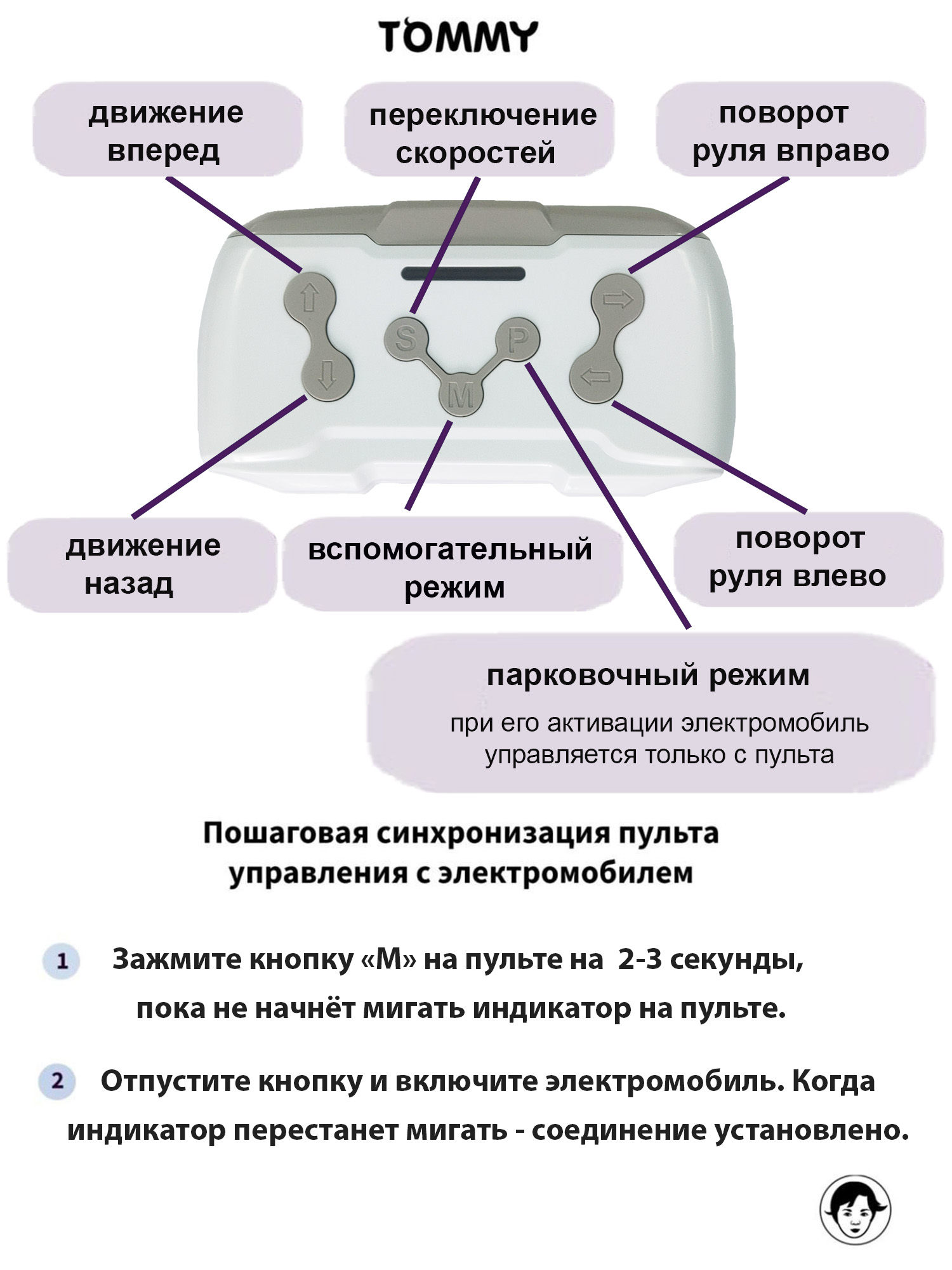 Электромобиль TOMMY Mercedes MB-6 С пультом ДУ - фото 8