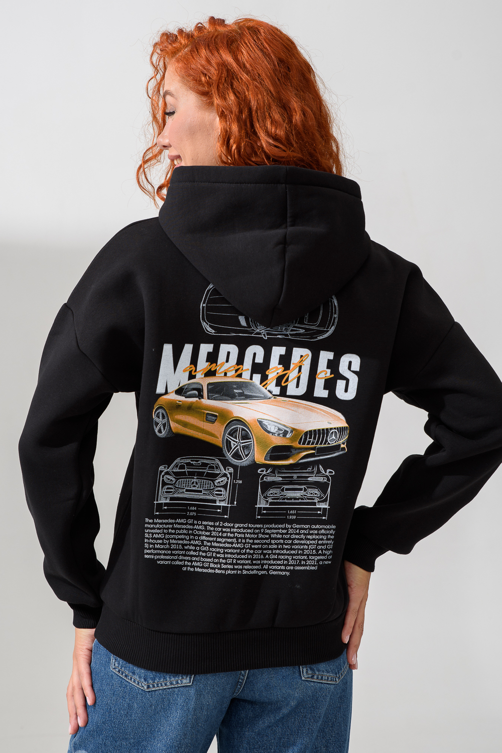 Худи Натали Суслова 8560 черный+мерседес - фото 2