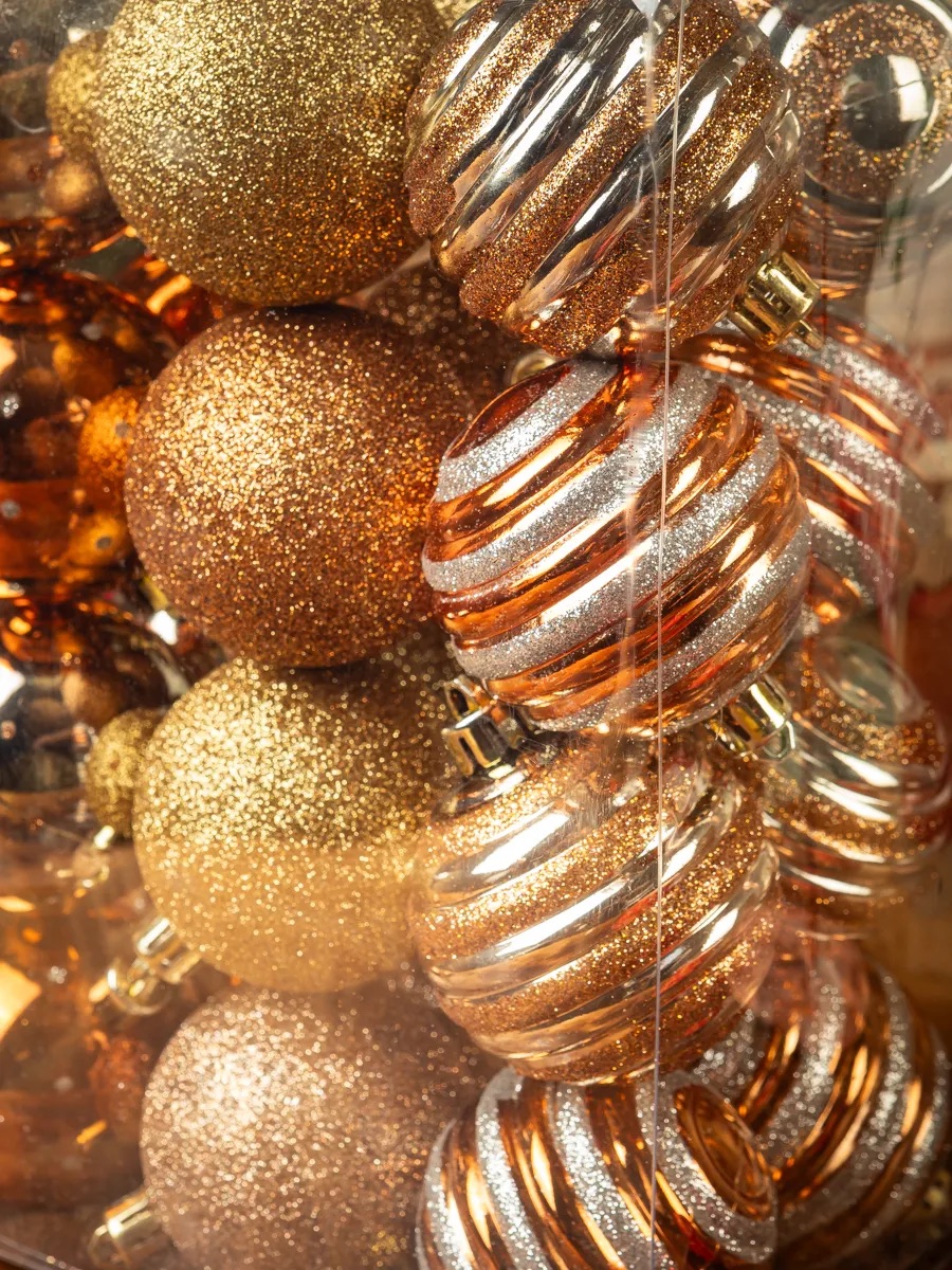 Набор шаров Kaemingk золотой медный - фото 5