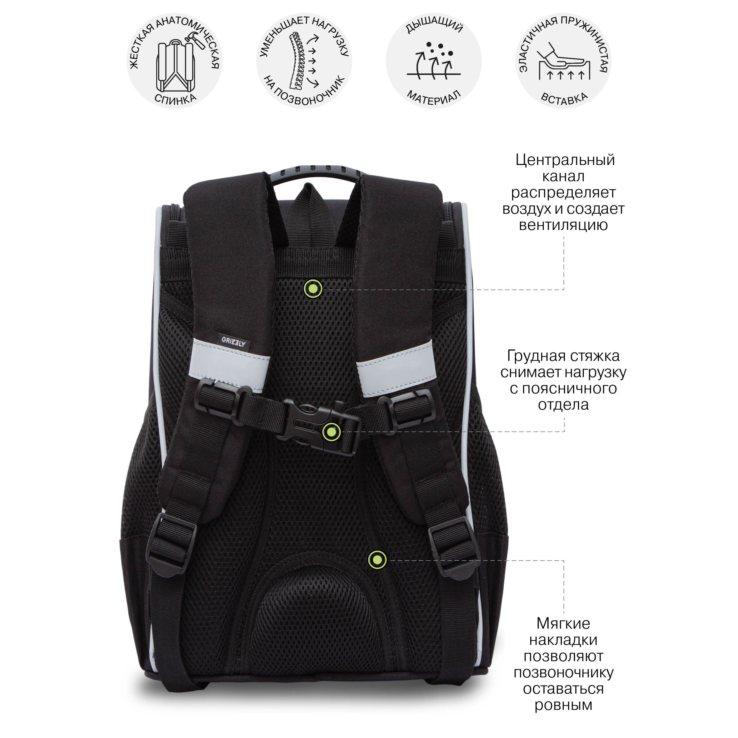 Ранец Grizzly для девочки - фото 8