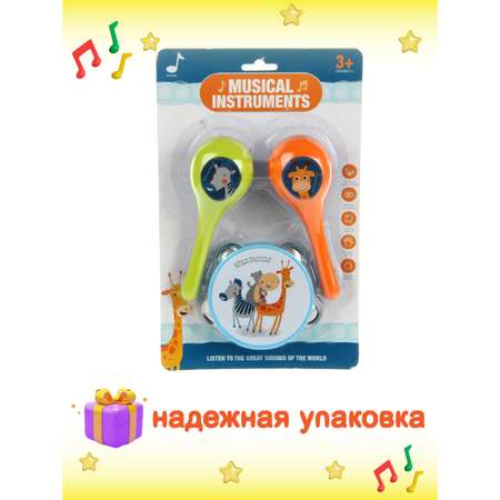 Игрушка музыкальная Veld Co бубен, маракас