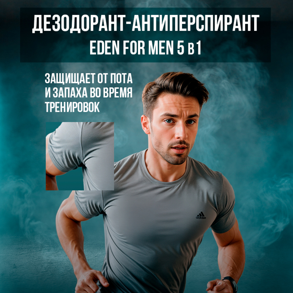 Дезодорант роликовый EDEN For men максимальная защита 5в1 50мл - фото 3