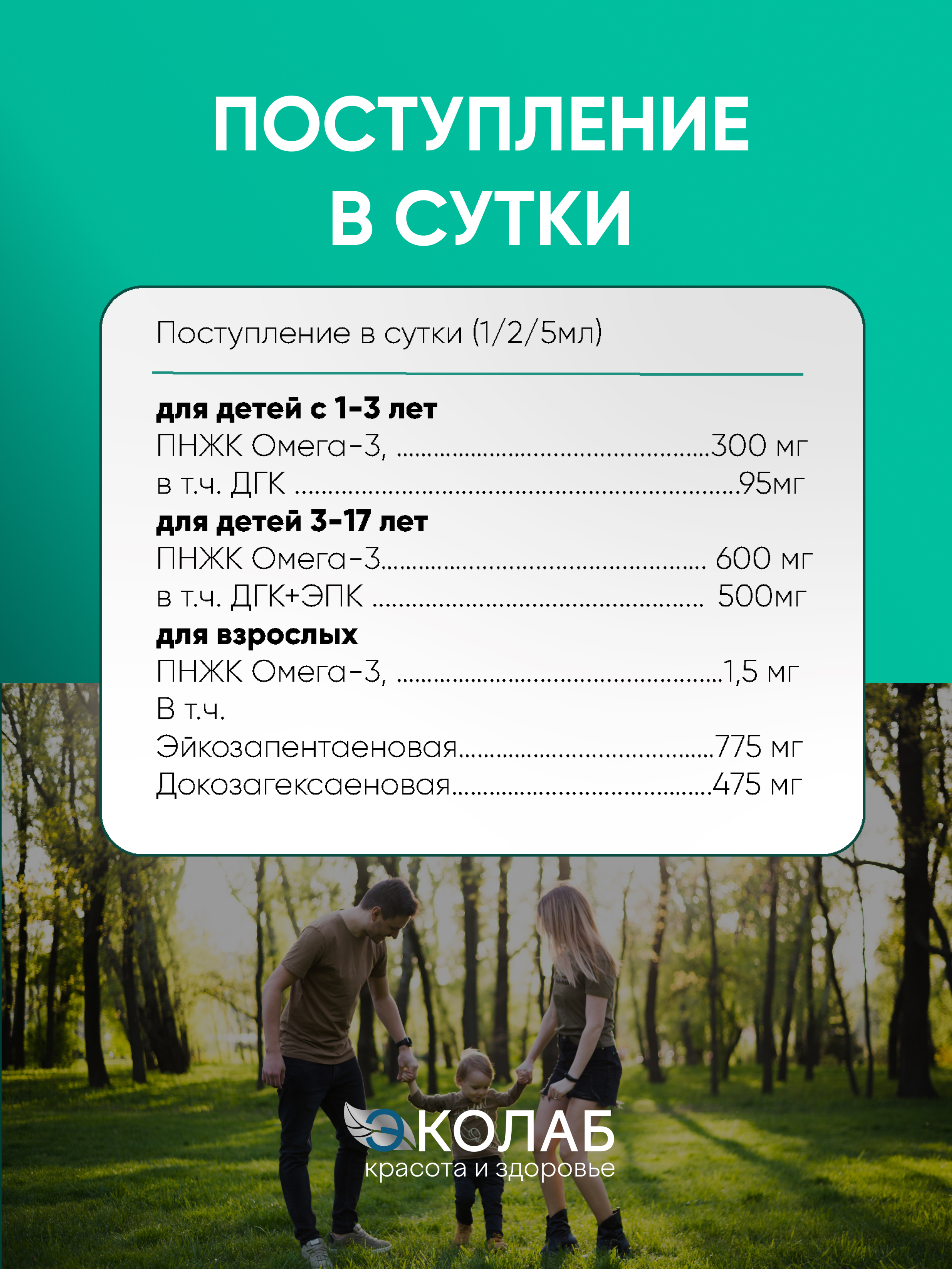 Омега-3 ЭКОлаб для детей от 1 года и взрослых 50мл - фото 4