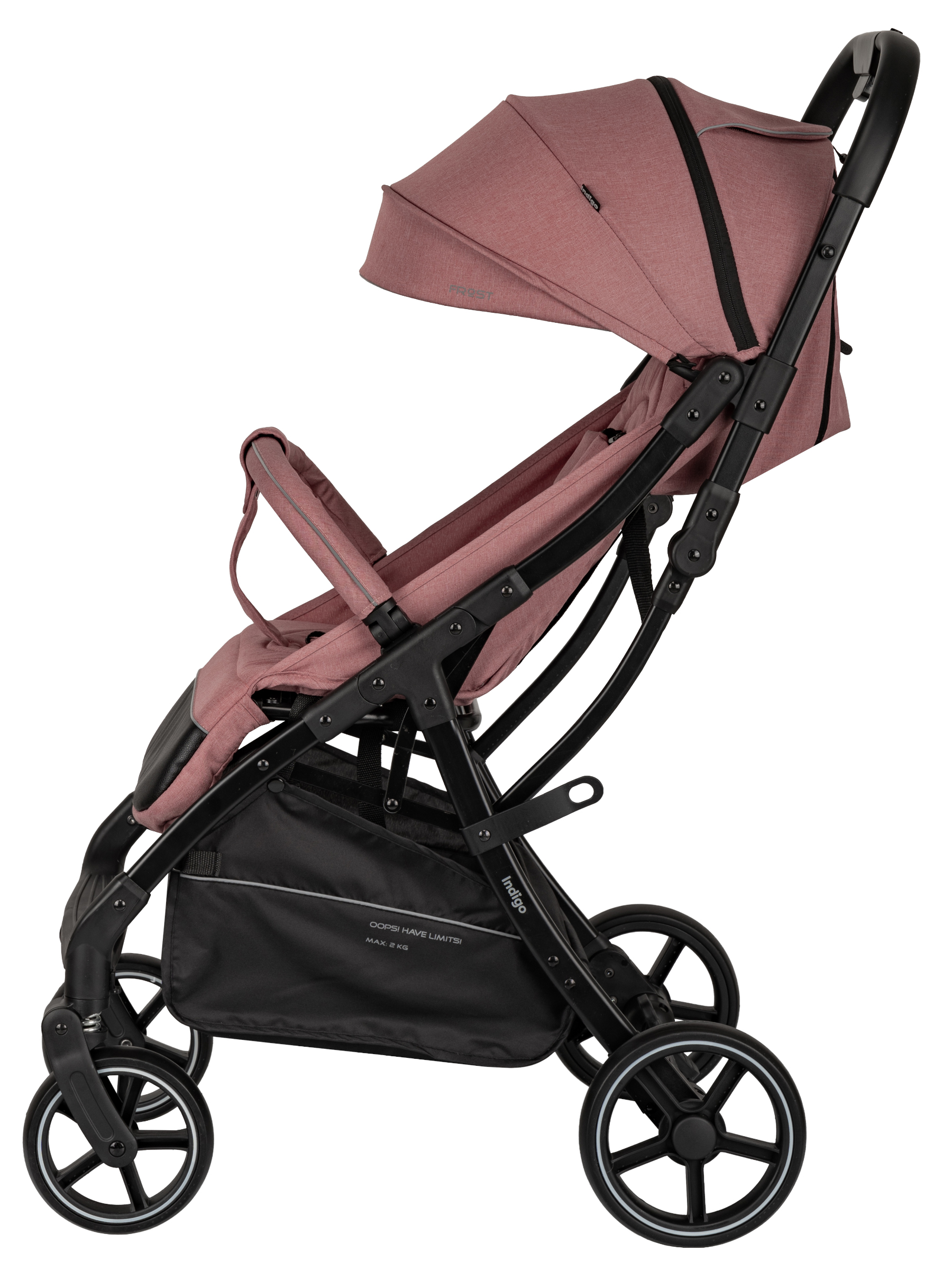 Коляска прогулочная Indigo Frost для путешествий розовый розовый - фото 13