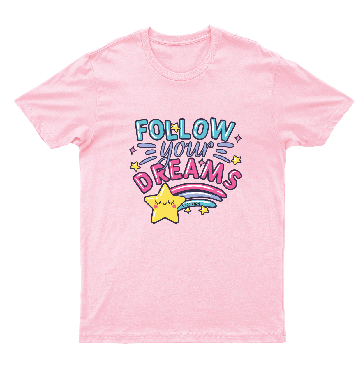 Футболка UZCOTTON Print-F-G-Basic/Teen5-Розовый - фото 2
