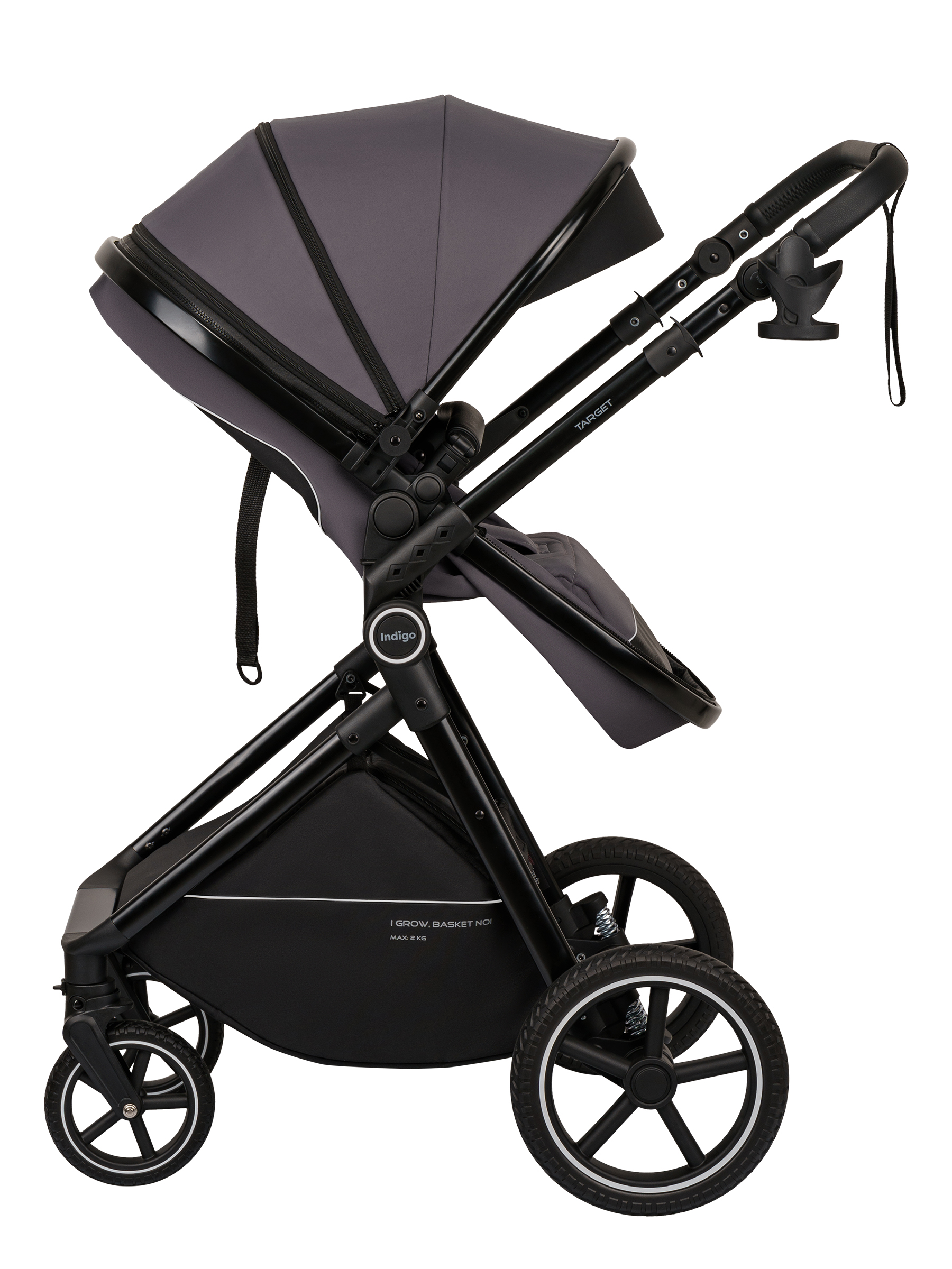 Коляска трансформер Indigo Target 3в1 серый - фото 30
