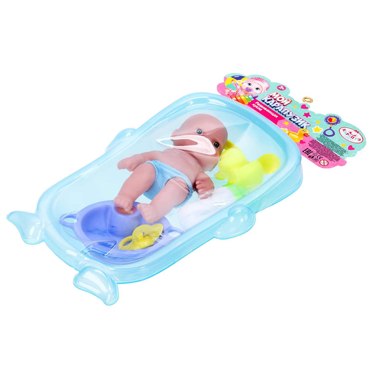 Кукла пупс Карапуз высота 16 см 385132 - фото 2