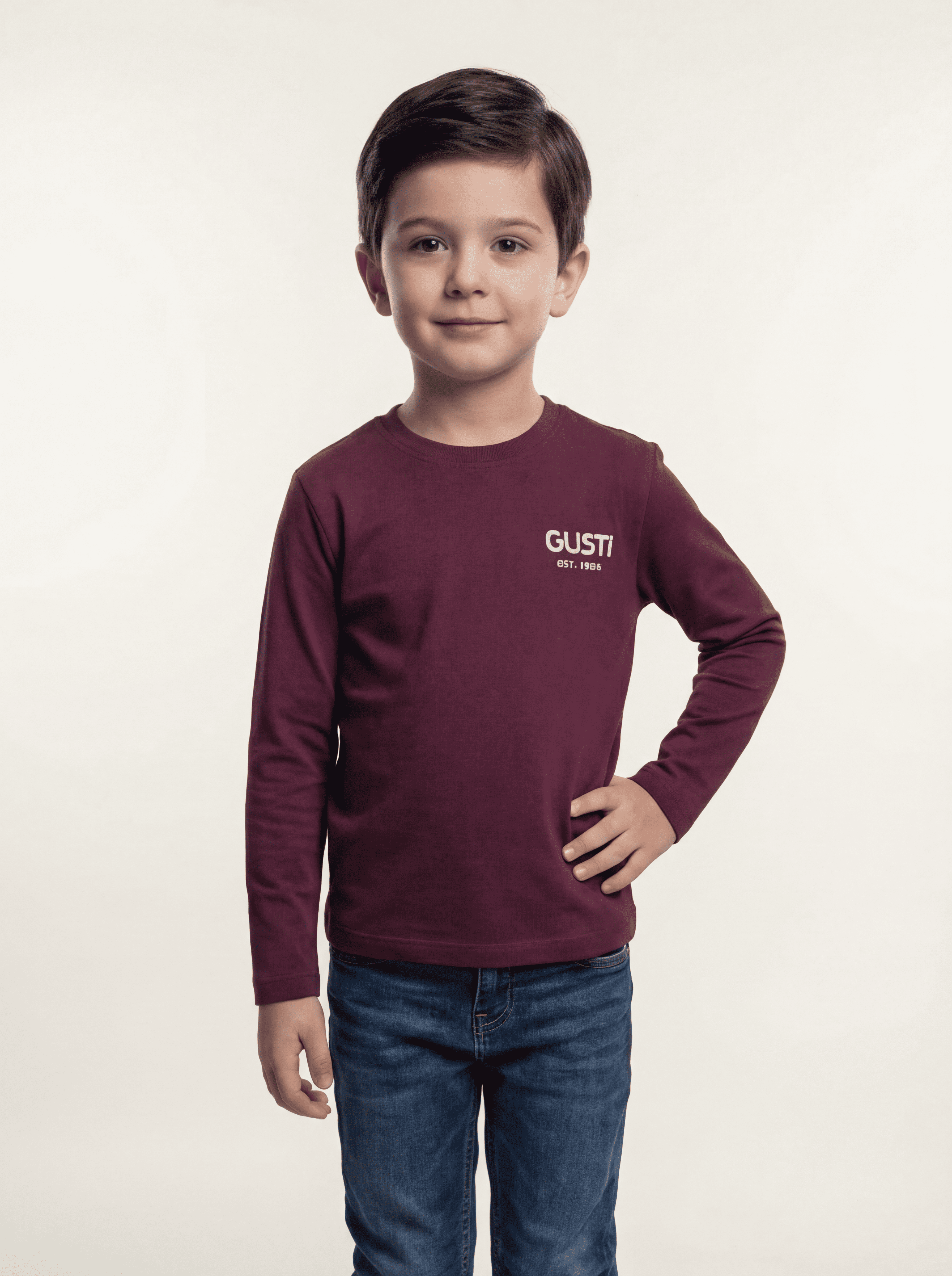 Лонгслив GUSTI GW5LS201-Bordeaux - фото 1