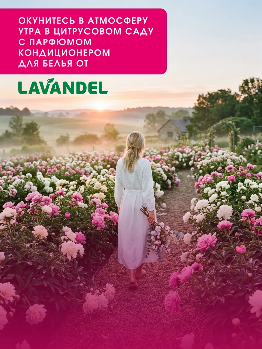 Кондиционер Lavandel в гранулах пион и хлопок 0.28 кг - фото 3