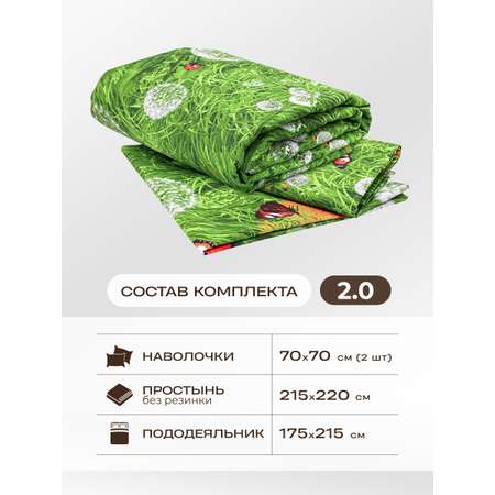 Комплект постельного белья Спал Спалыч универсальный с покрывалом 2-спальный рисунок 3619-1