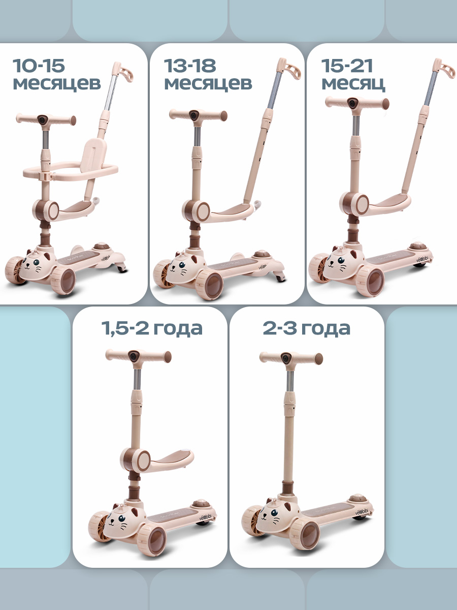 Самокат Velobibi трехколесный - фото 2