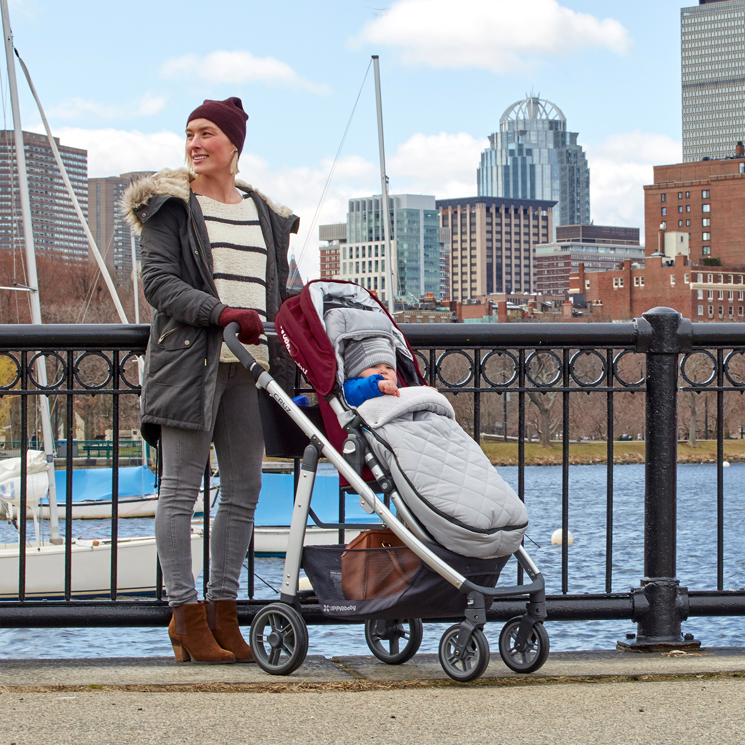 Конверт в коляску UPPAbaby Vista Cruz Grey - фото 6
