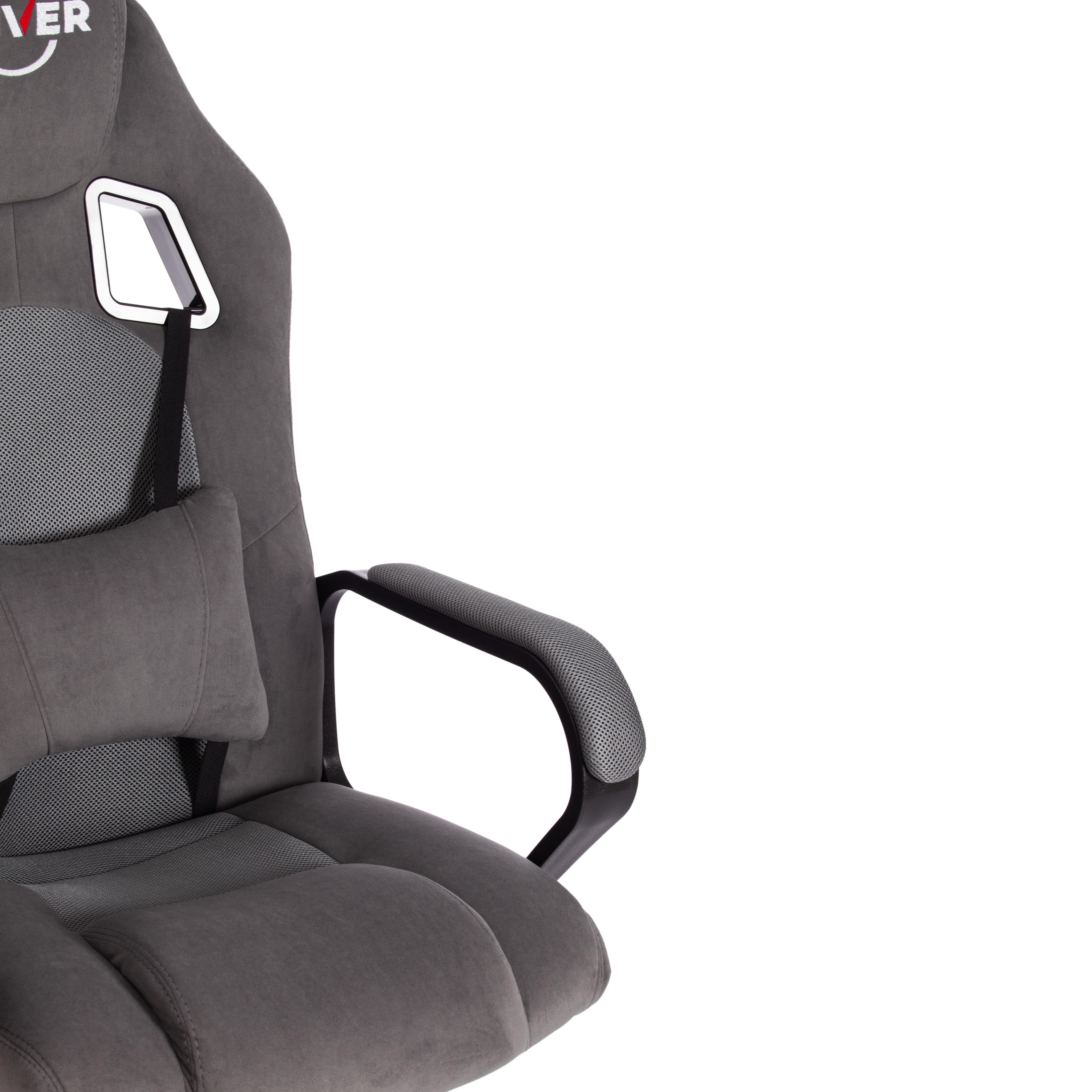 Компьютерное кресло TETCHAIR DRIVER, флок/ткань, серый - фото 21