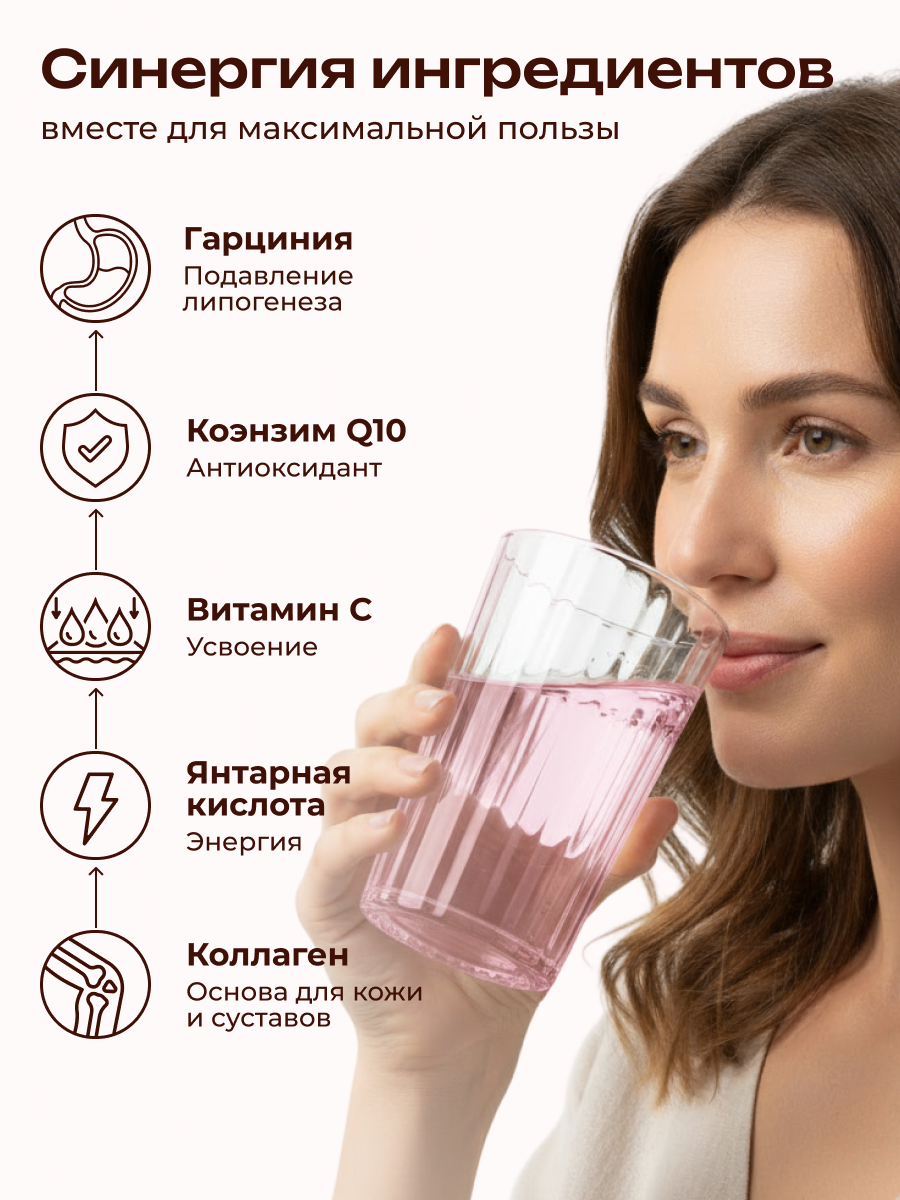Коллаген пищевой с Янтарной кислотой COLLAGEN PREMIUM Грейпфрут - фото 2