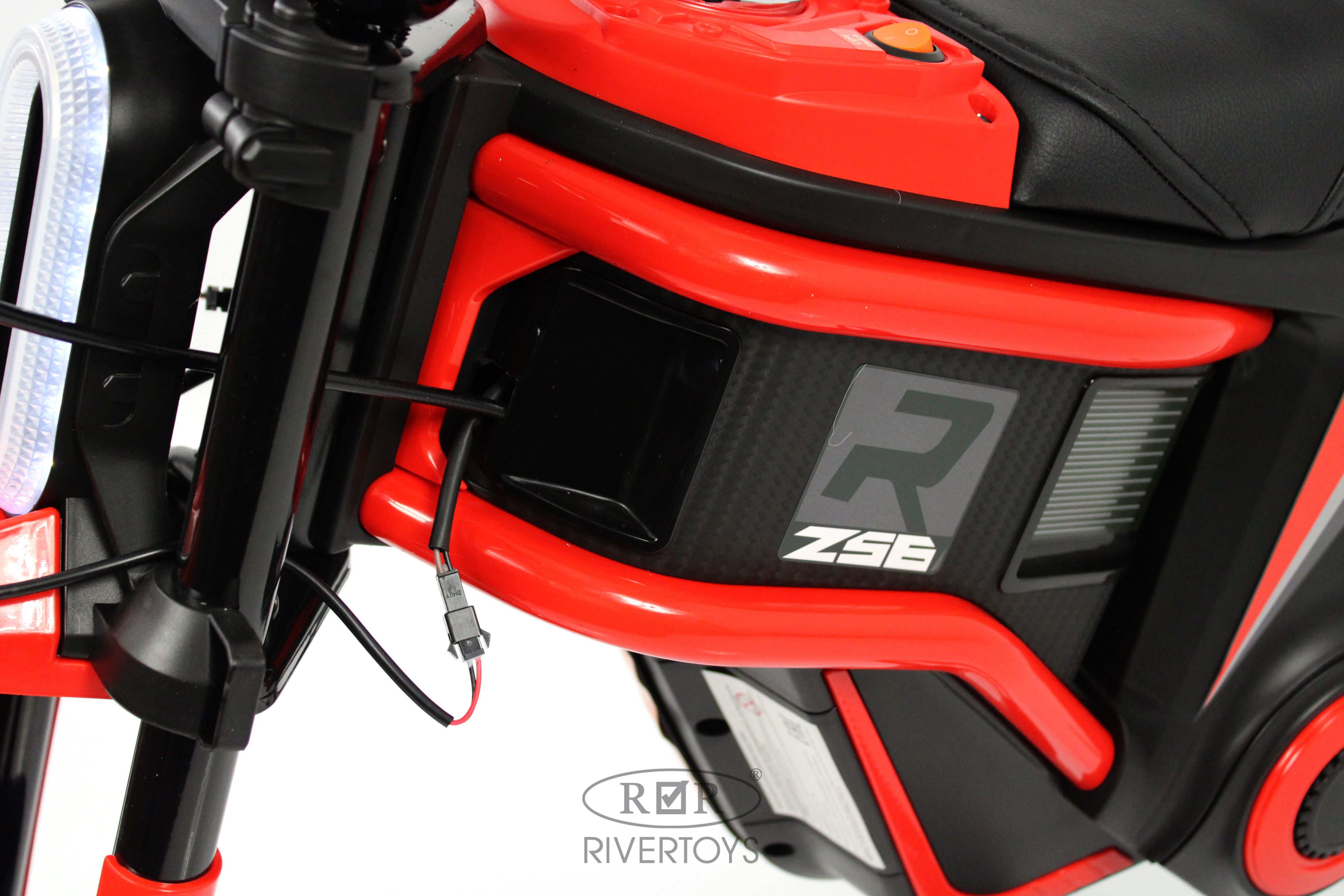 Электромотоцикл RIVERTOYS A005AA-MOTO-RED - фото 12