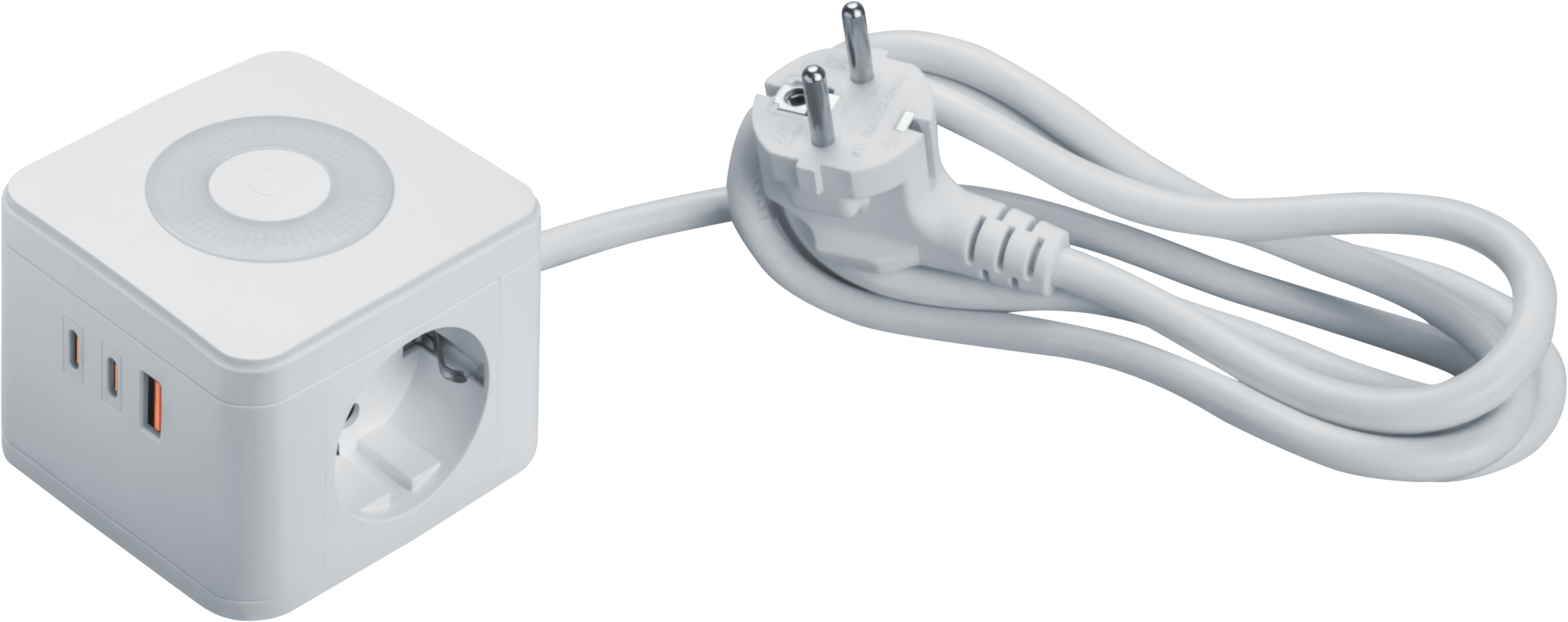 Удлинитель 3 в 1 Navigator USB-А USB-C ночник с заземлением - фото 2