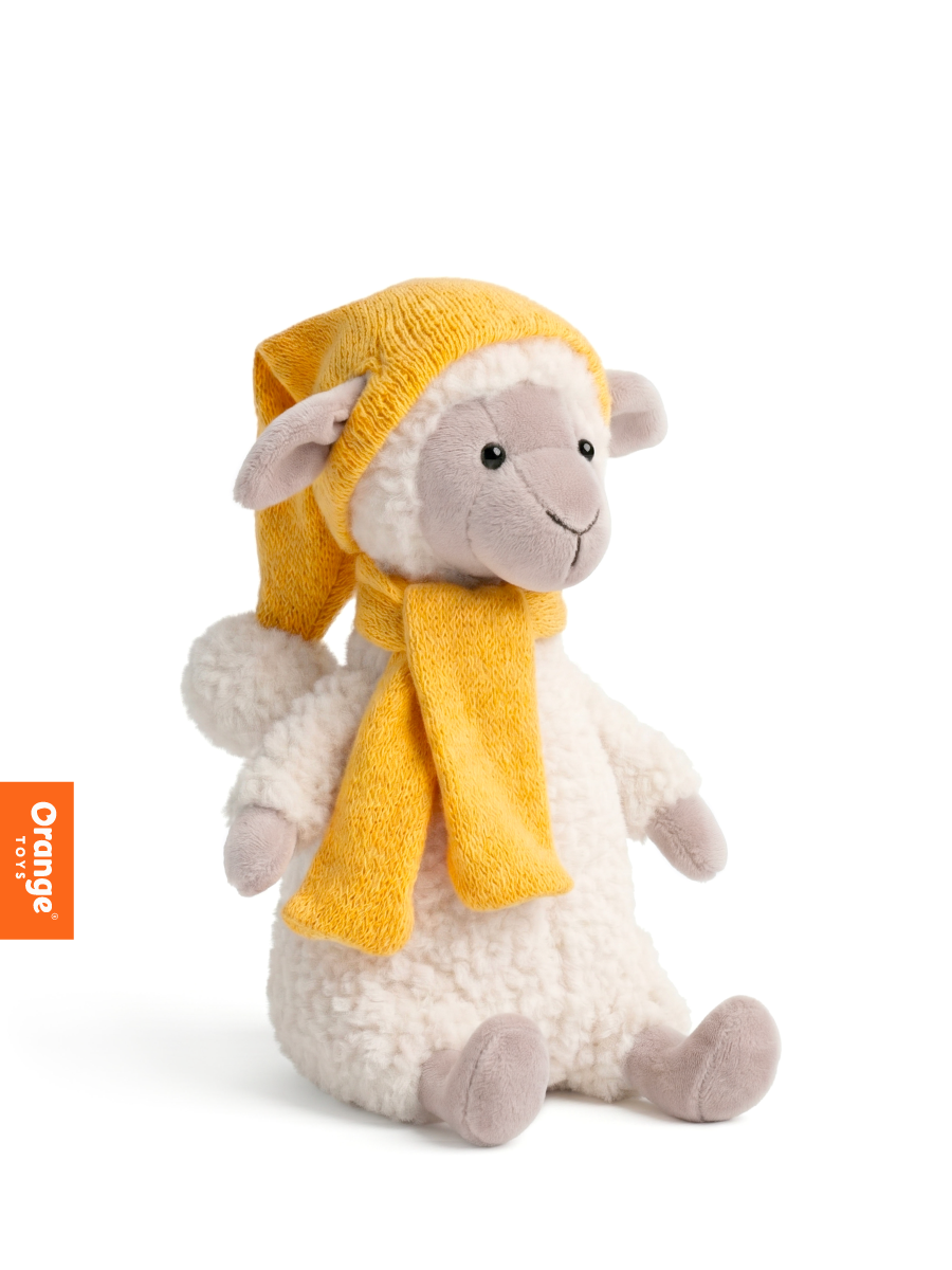 Мягкая игрушка Orange Toys Овечка Ники в жёлтой шапочке - фото 3