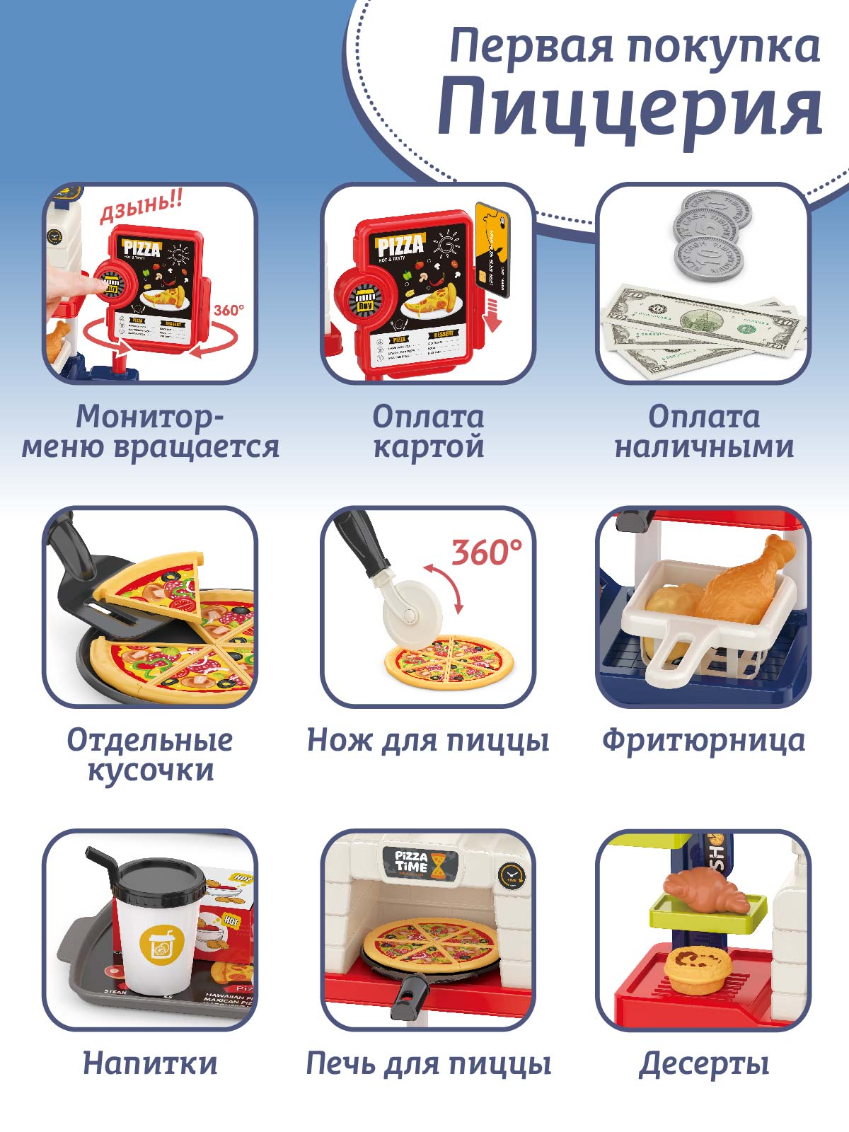 Игровой набор AMORE BELLO прилавок, касса, продукты - фото 2