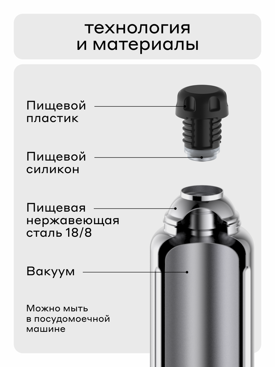 Термос для чая 470 мл Bobber Flask зеркальный - фото 5