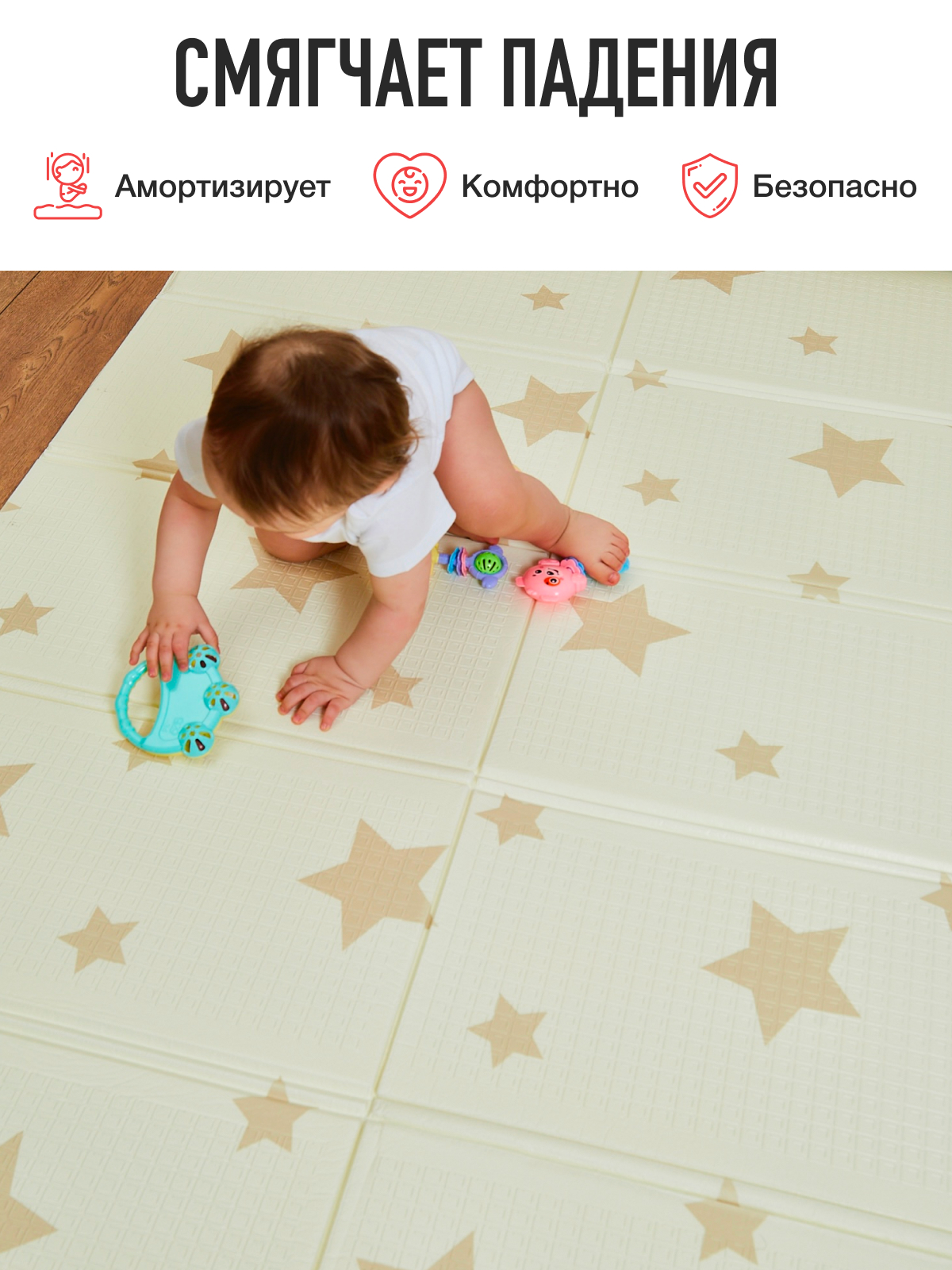 Детский складной коврик Mamagoods Русский лес 120 x 180 см 1 шт. - фото 7