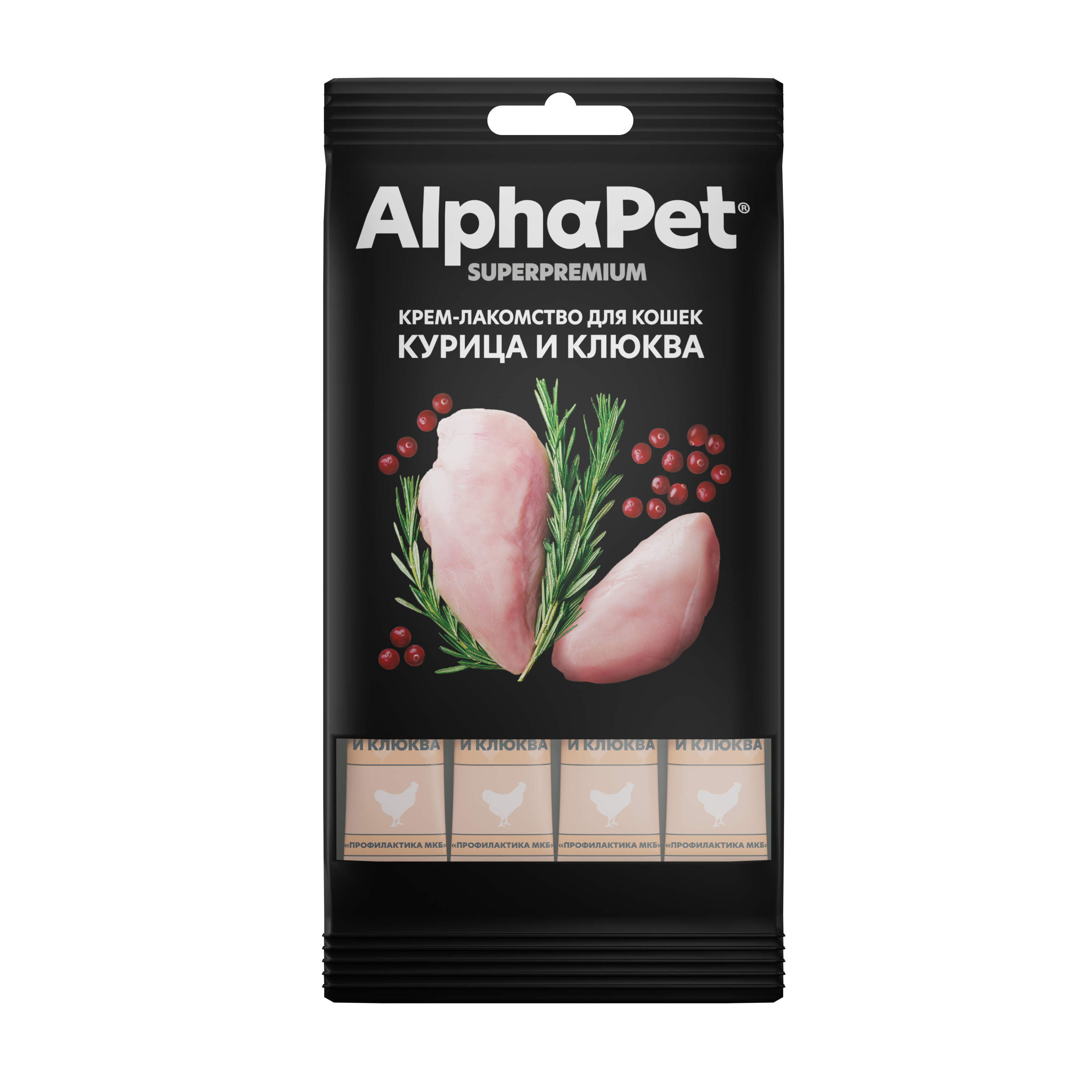 С курицей и клюквой AlphaPet Лакомство для кошек - фото 2