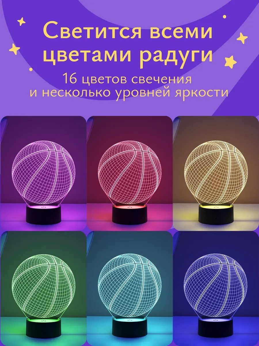 Ночник Светофей Баскетбольный мяч - фото 6