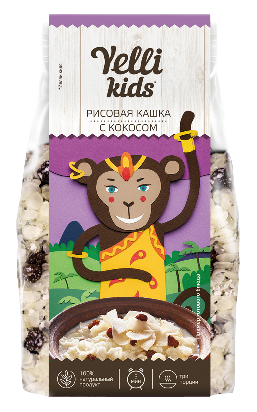 Кашка Yelli Kids рисовая с кокосом 100г - фото 2