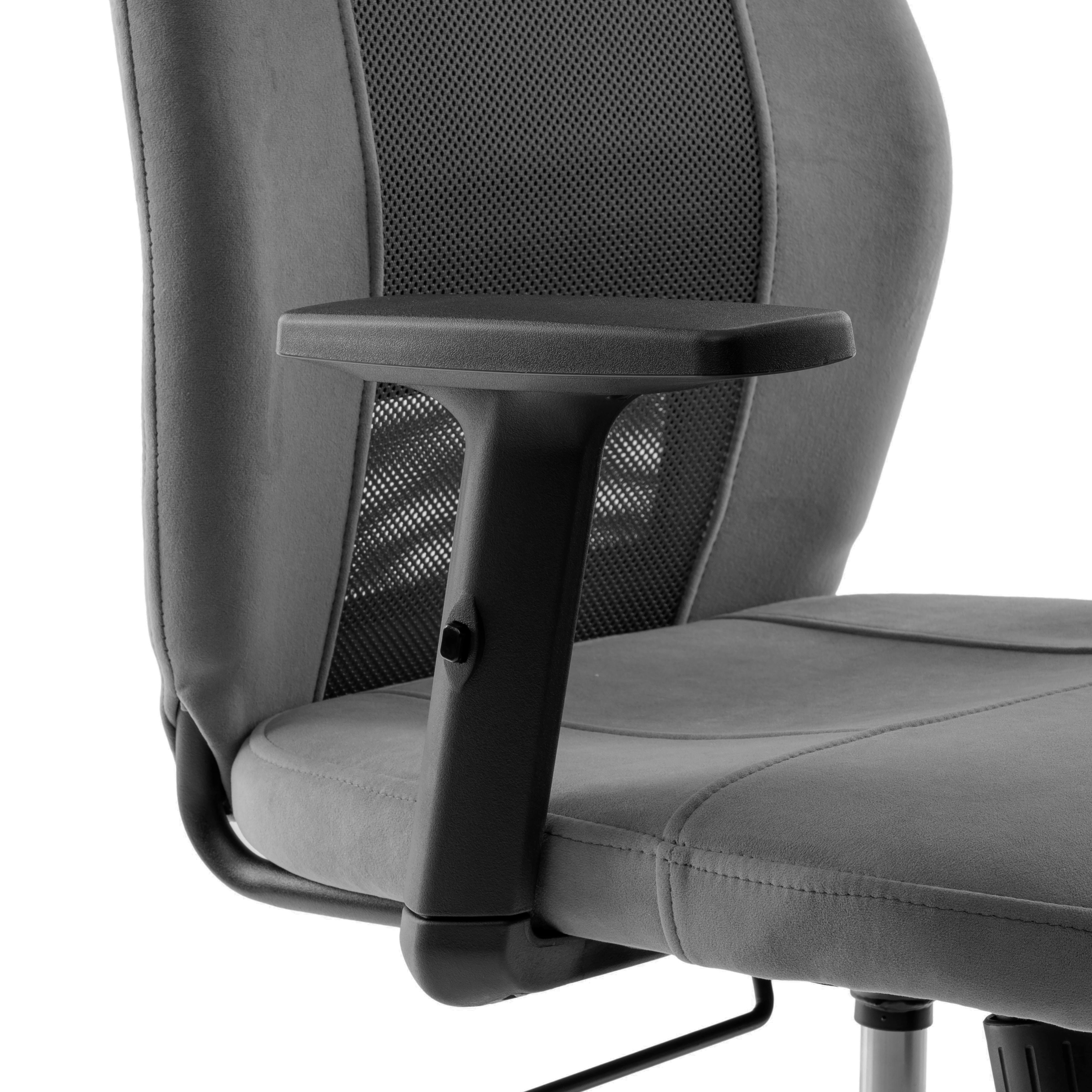 Компьютерное кресло TETCHAIR флок/ткань серый - фото 8