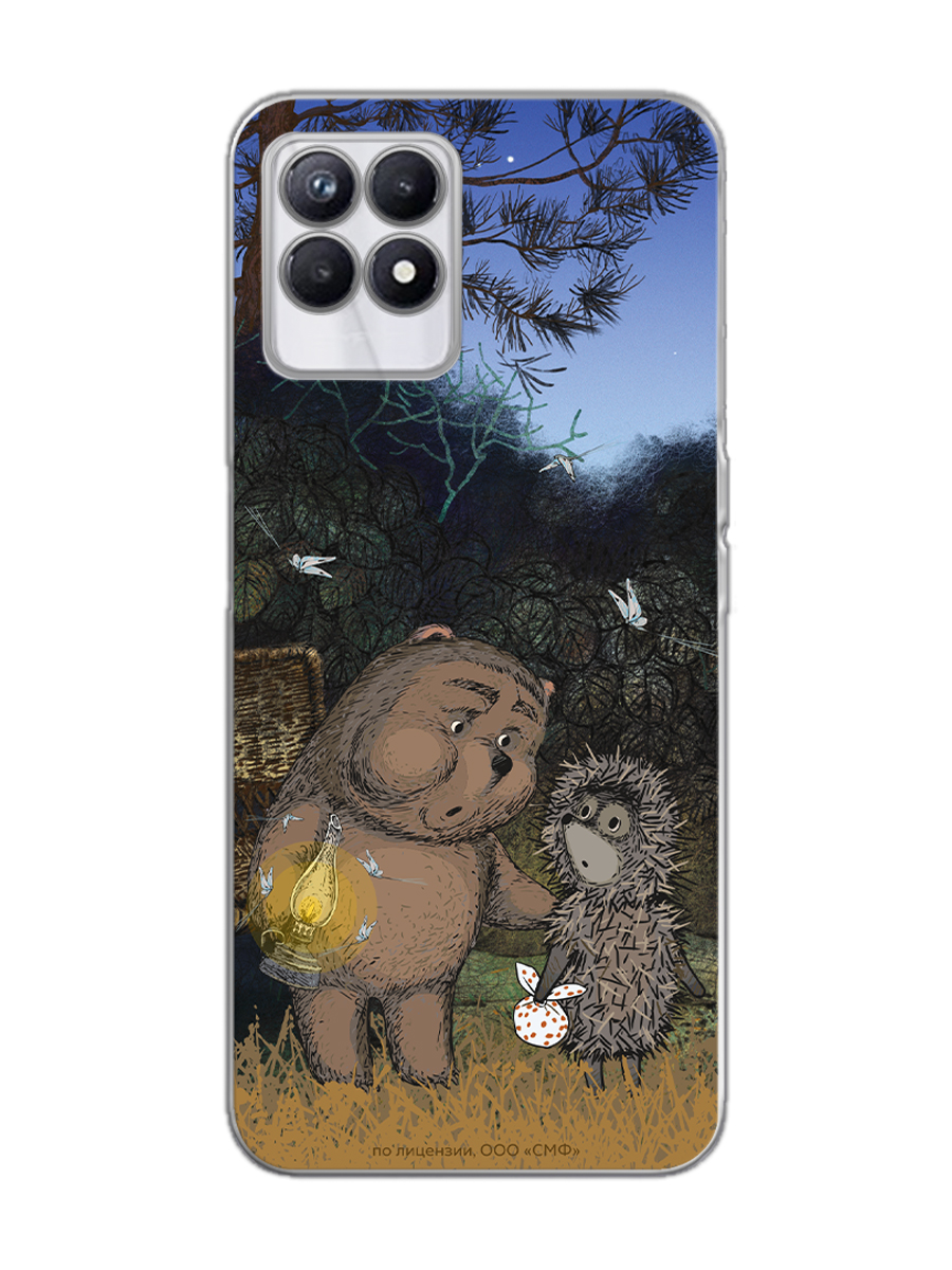 Силиконовый чехол Mcover для смартфона Realme 8i Союзмультфильм Ежик в тумане и медвежонок - фото 1