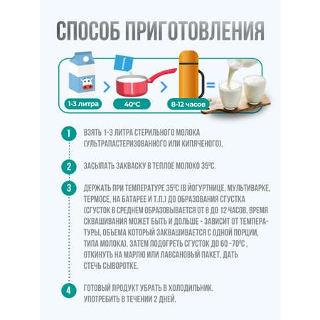Закваска Полезная Партия творог 12 шт