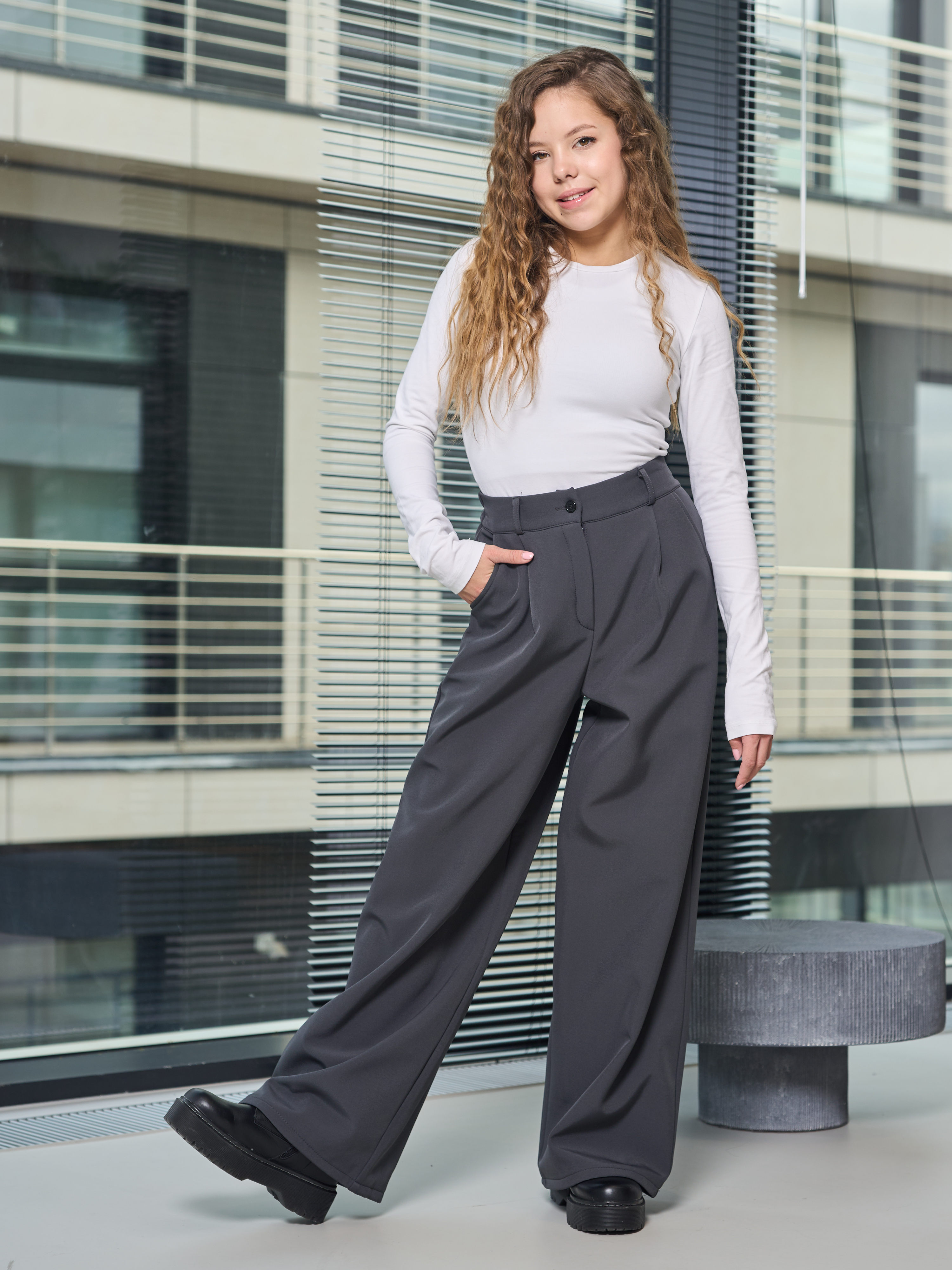 Брюки-палаццо СИНЯЯ МОДА WF1012-H39 - фото 10