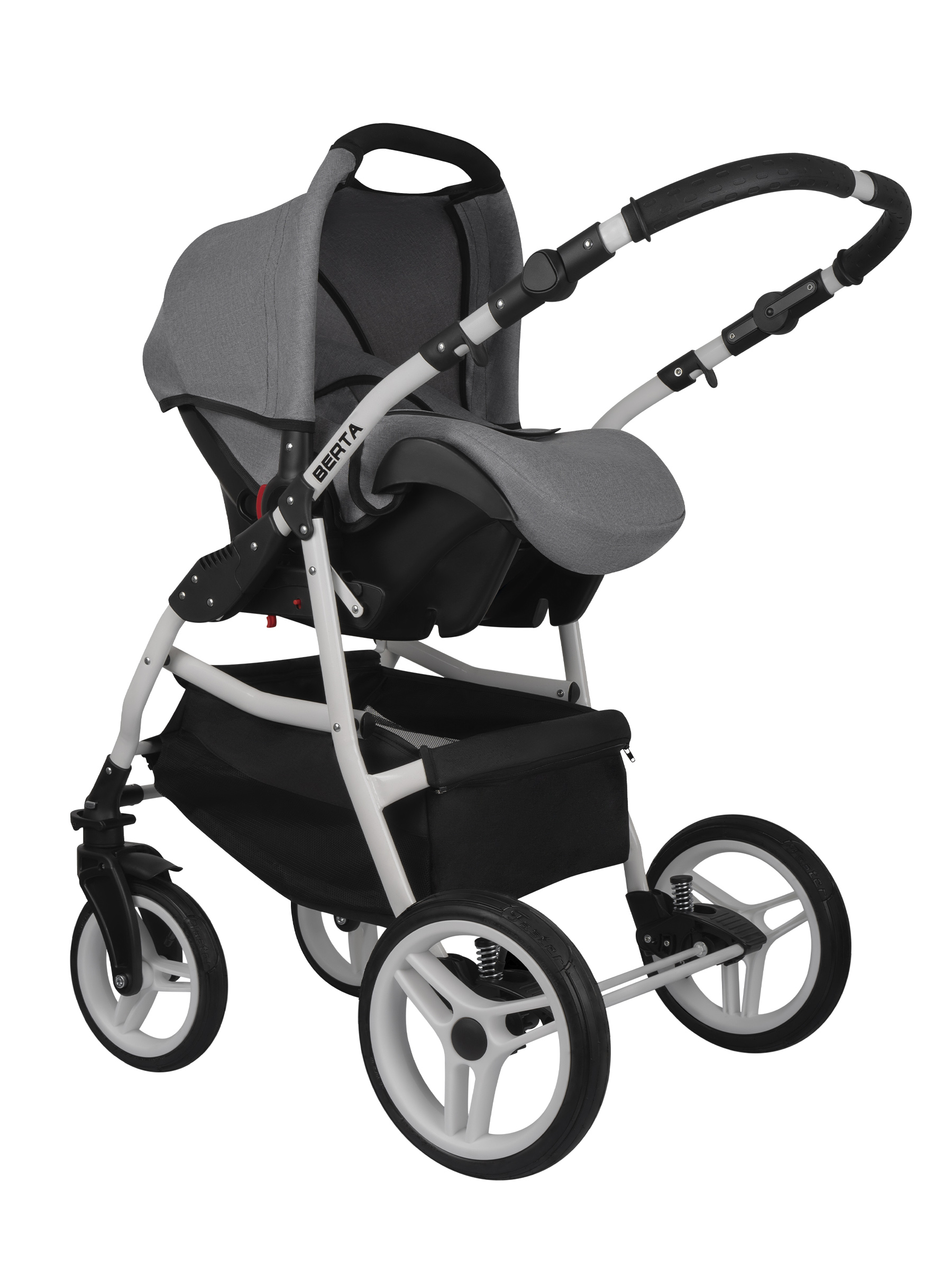 Коляска 3в1 alis Berta 05 светло-серый - фото 3