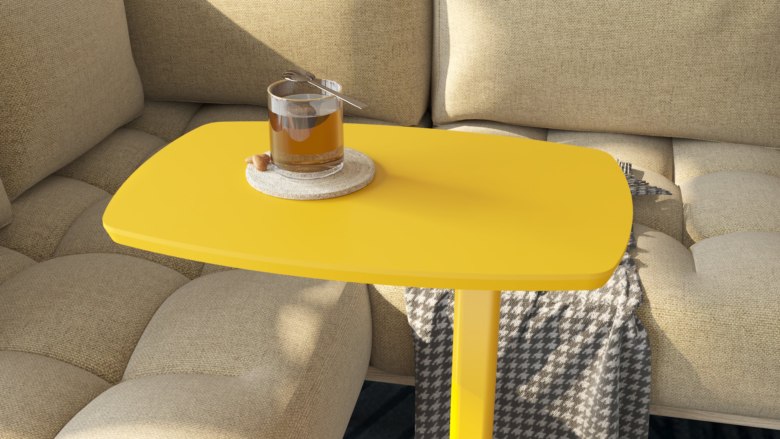 Стол придиванный КАЛИФОРНИЯ МЕБЕЛЬ Дей колор Желтый - фото 5