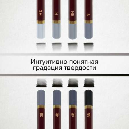 Карандаши чернографитные Brauberg 12 шт.