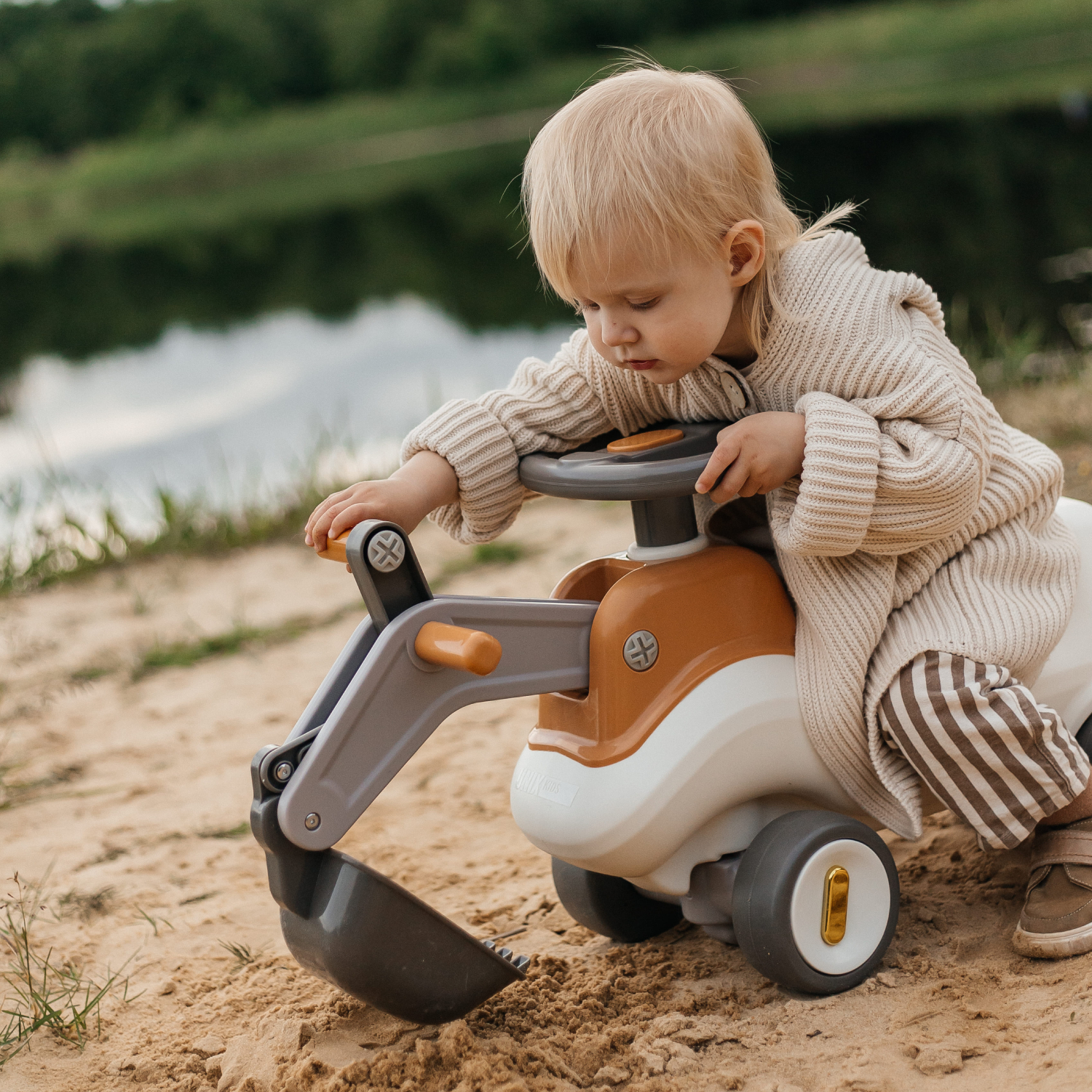 Каталка UNIX Kids Brown коричневый - фото 20