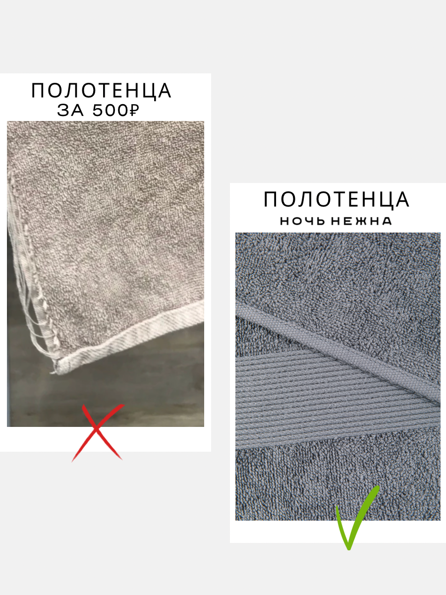 Полотенце банное махровое Ночь Нежна Ночь Нежна набор 4 шт. графит - фото 9